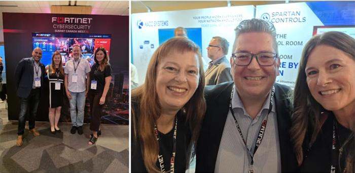 Attendees at the social wall and a selfie at a sponsor booth.